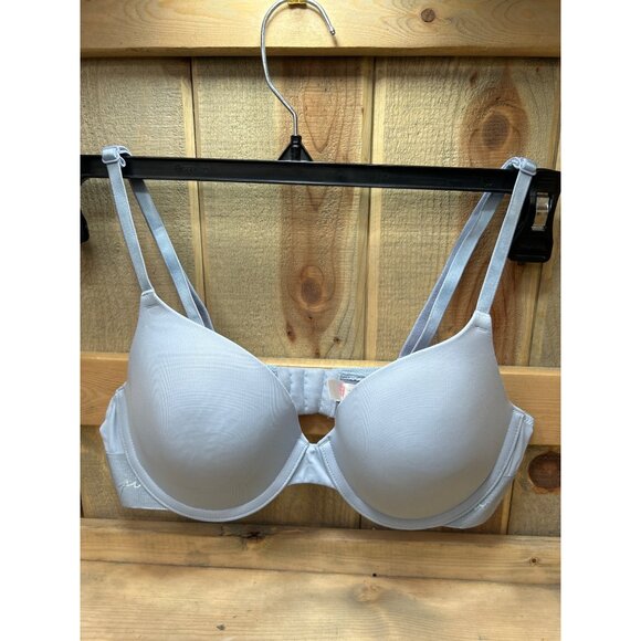 Victorias Secret Pink Lightly Lined Demi Bra 36B Blue - Picture 1 of 6